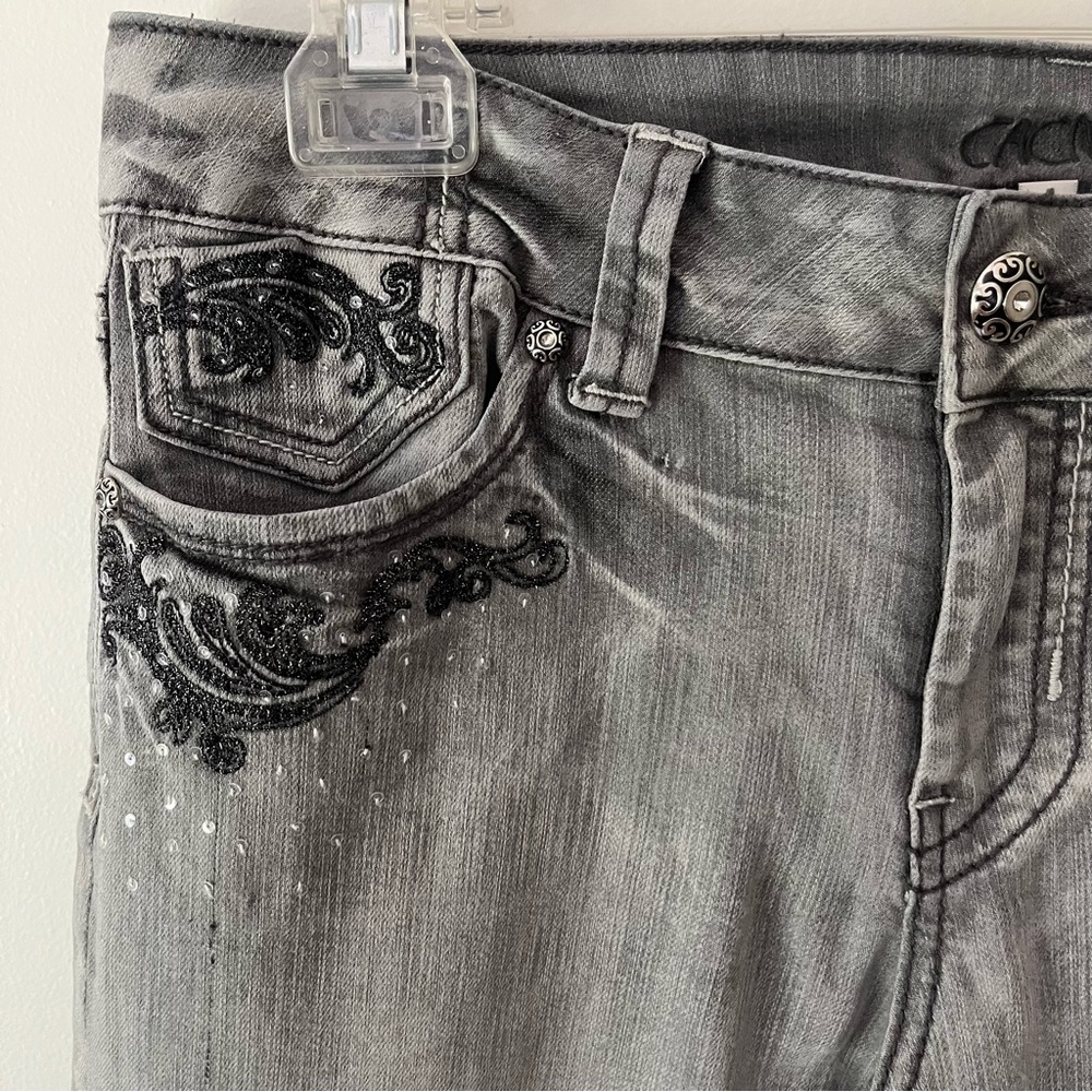 Cache Embroidered Bootcut Jeans 6 - Picture 2 of 6